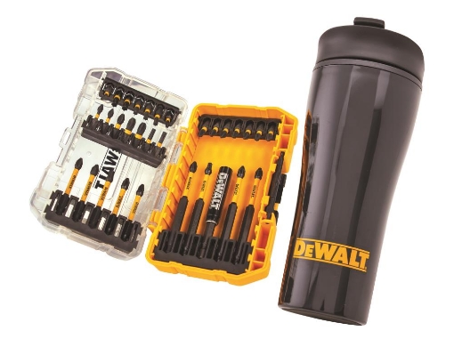 Picture of DeWALT 32 Piece FlexTorq Bit Set & Travel Mug