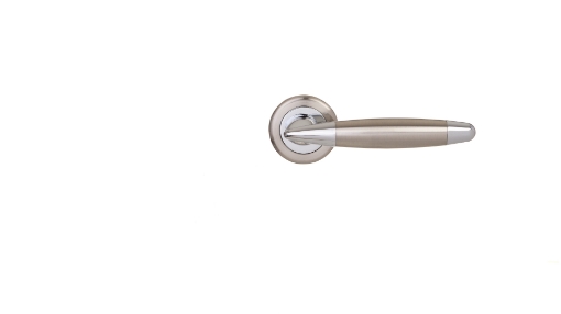 Picture of Sonnato Navona Satin Chrome Lockset Incl Handles, Lock & 2 Hinges