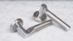 Picture of Sonnato Rona Satin Chrome Lockset Incl Handles, Lock & 2 Hinges