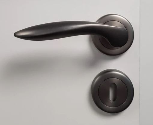 Picture of Sonnato Pieta Matt Black Nickle Wc Lockset Incl Handles, Lock & 2 Hinges