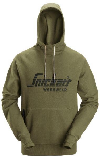 Picture of Snickers 2894 Logo Hoodie Khaki Size: XL
