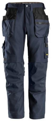Picture of Snickers 6224 AllroundWork, Canvas+ Stretch Work Trousers+ Holster Pockets Navy Size: 044