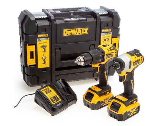 Picture of Dewalt 18v Xr Brushless Combi Drill & Brushless Impact Driver 1 x 4.0Ah Li-ion 1 x 5.0Ah