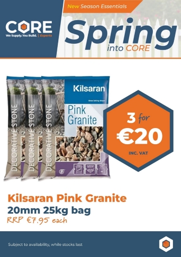 Picture of Kilsaran Pink Granite 20mm 25kg bag **3 FOR €20.00 OFFER**