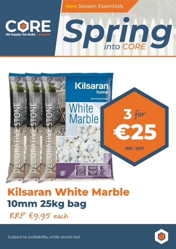 Picture of Kilsaran White Marble 10mm 25kg bag **3 FOR €25.00**
