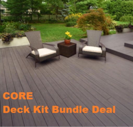 Picture of Deckro Composite Decking Coffee 12 x 12 Bundle Offer