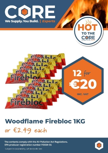 Picture of Woodflame Firebloc  12 FOR €20 OFFER
EPA Registration No. F0056-01