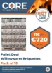 Picture of Willowwarm Carbon Neutral Briquettes Pack of 10 **Pallet Deal (116 packs)**EPA Registration No. F0061-01