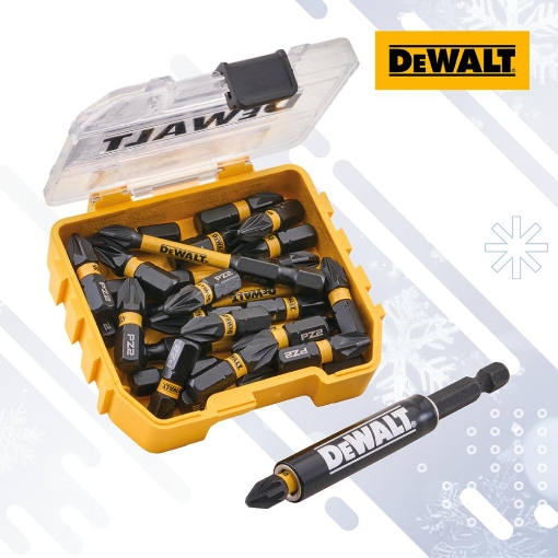 Picture of Dewalt 25 Piece Pz2 Impact Bits Box With Drive Holder