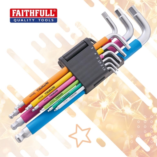 Picture of Faithfull Colour Coded Hex Key Set
