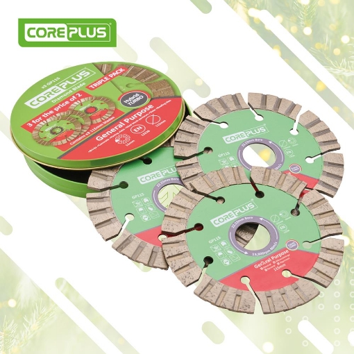 Picture of Coreplus Hybrid 115mm Turbo Diamond Blade Triple Pack