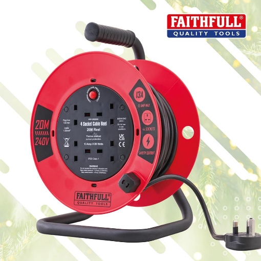 Picture of Faithfull 20m 13A Cable Reel