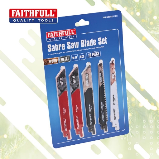 Picture of Faithfull 10 Piece Sabre Saw Blade Set