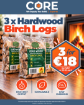 CORE Hardwood Birch Logs Offer
