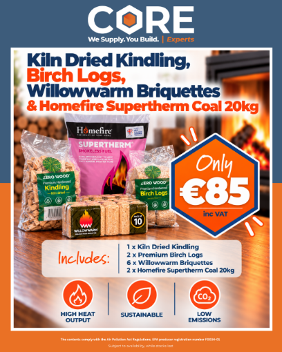 Winter 2026/2027 Fuel Bundle 2- Includes 2 x Supertherm Coal 20kg 6 x Willowarm Briquettes 2 x 18ltr Dinky Bag Logs, 1 x 2.5kg Kiln Dried Kindlling