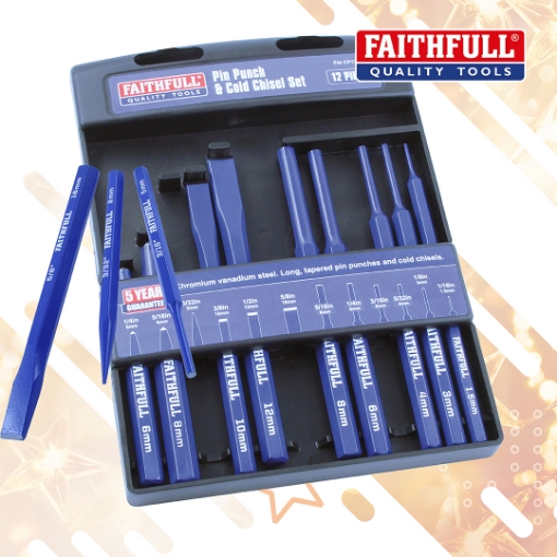 Picture of Faithfull 12 Piece Punch & Chisel Set